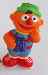 Ernie uit Sesamstraat en Bob de Bouwer, beide 7 cm hoog, Verzamelen, Ophalen of Verzenden, Gebruikt