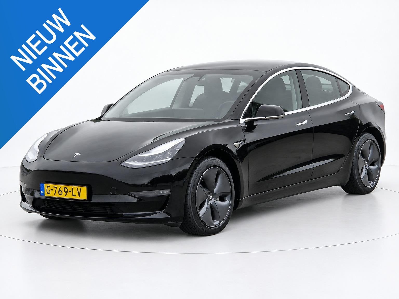 Tesla Model 3 Long Range AWD 75 kWh SOH 87,4%, Automaat, Stof, Zwart, Origineel Nederlands
