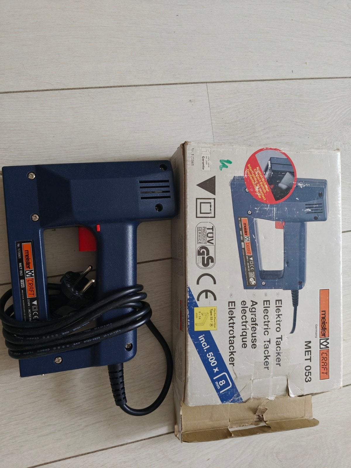 Meister Elektrische nietmachine, Ophalen of Verzenden, Gebruikt, Tacker/nietmachine, Overige merken