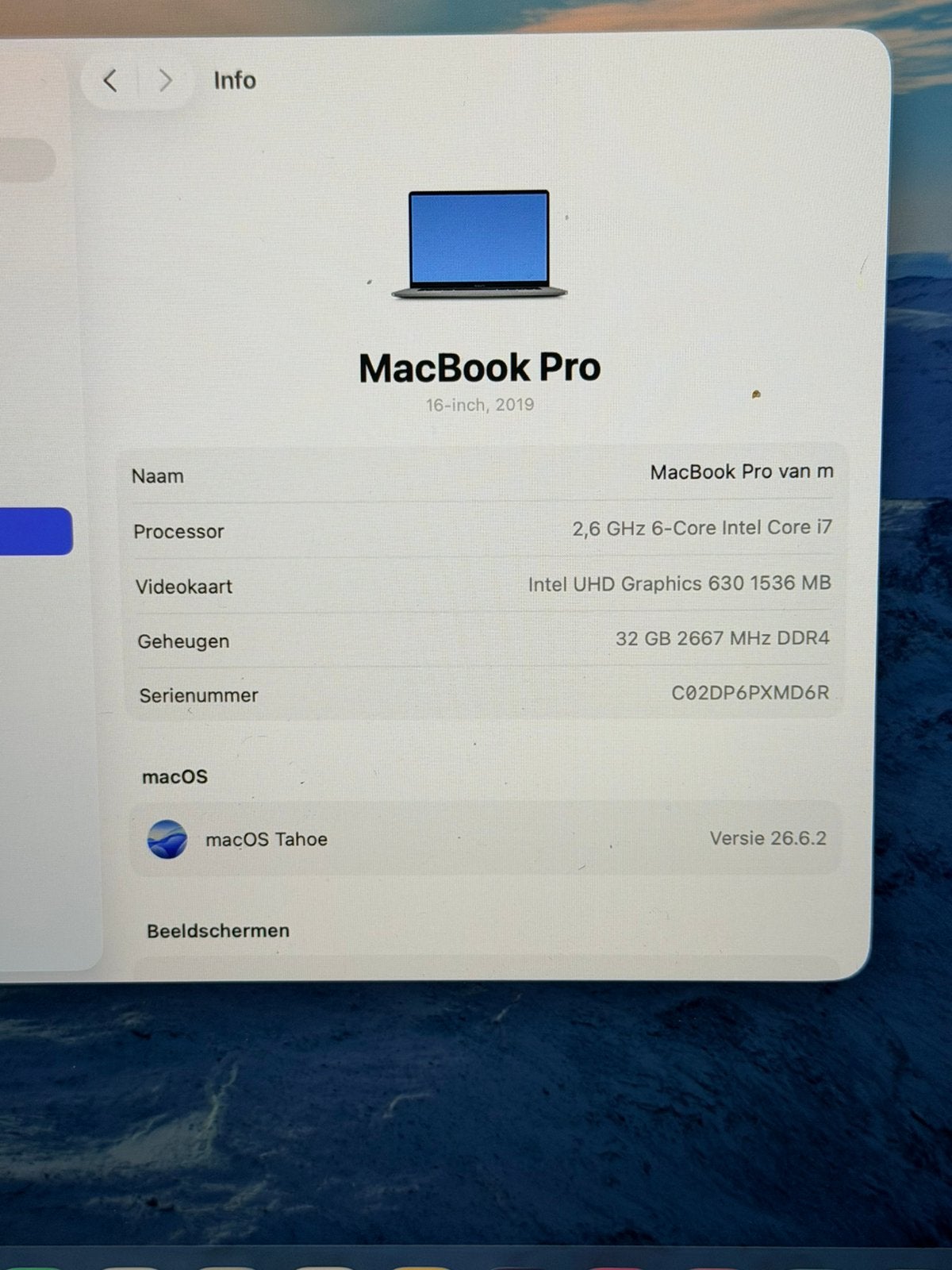 Foto 3 van Macbook pro 2019. 16 inch. 32 GB 512 GB
