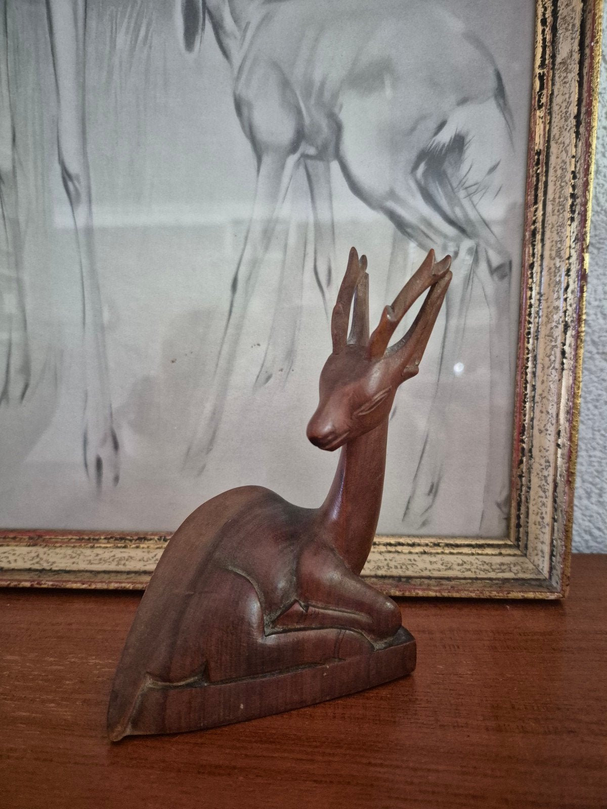 Vintage houten hertje, Ophalen of Verzenden