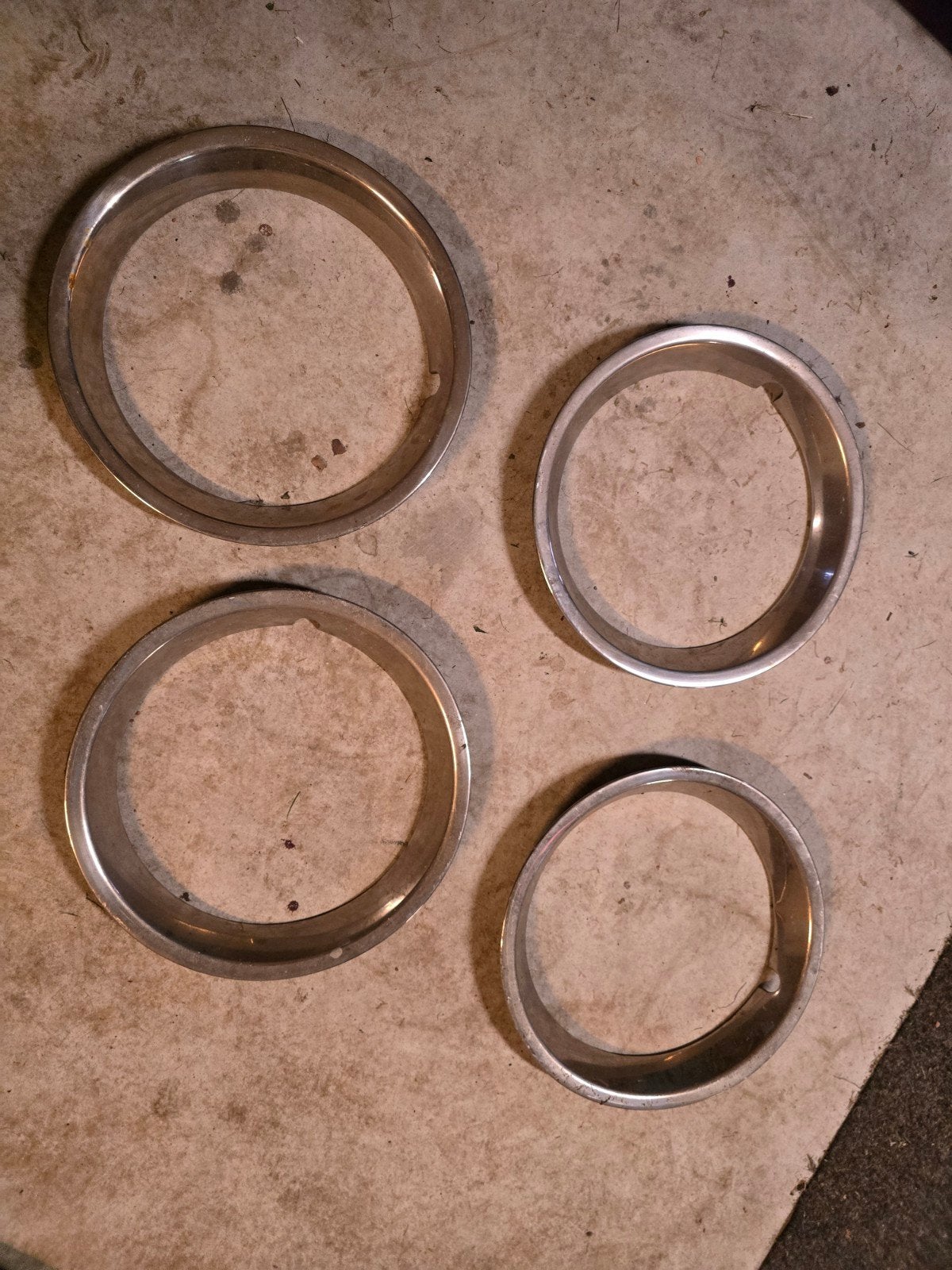 Chroom/RVS wieldoppen set ford taunus, Ophalen of Verzenden, Gebruikt