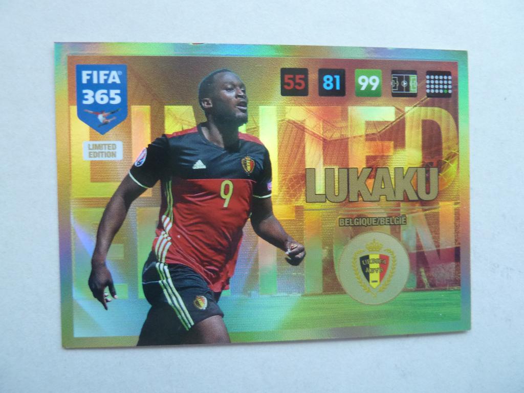 Fifa 365  Limited Edition card. Lukaku. Belgie, Ophalen of Verzenden, Zo goed als nieuw, Buitenlandse clubs, Overige typen