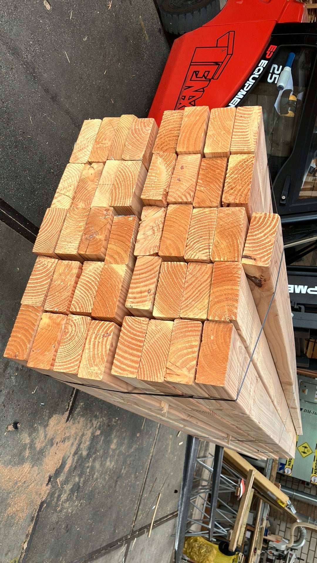Douglas geschaafd 50x105mm 4000mm lang, Ophalen, Zo goed als nieuw, 250 cm of meer, Balken