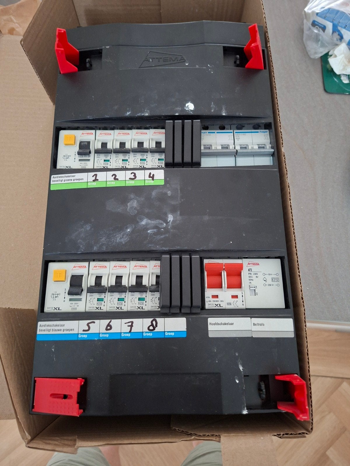 Attema Groepenkast met Aardlekschakelaars, Installatieautom, Ophalen, Gebruikt, Attema, Groepenkast