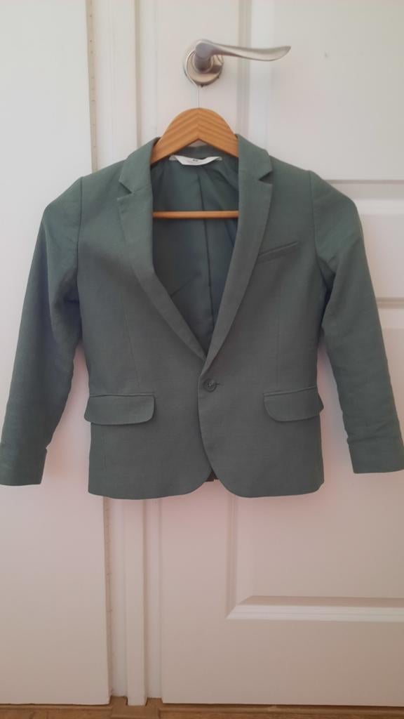 H&M Groen Jasje/Blazer voor Jongens - Maat 128 (7-8 jaar), H&M, Ophalen of Verzenden, Zo goed als nieuw, Jongen