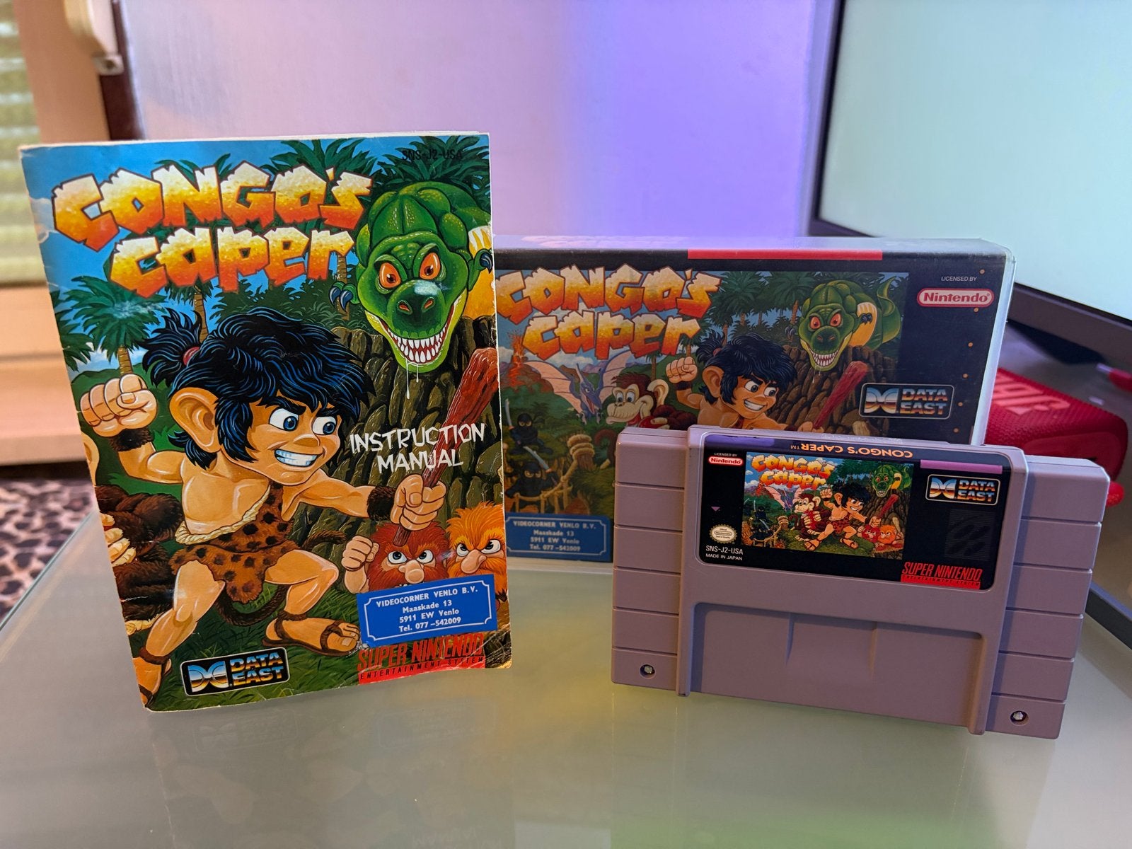 Congo's Caper SNES - Compleet met doos en handleiding, Gebruikt, 1 speler, Ophalen of Verzenden, Platform