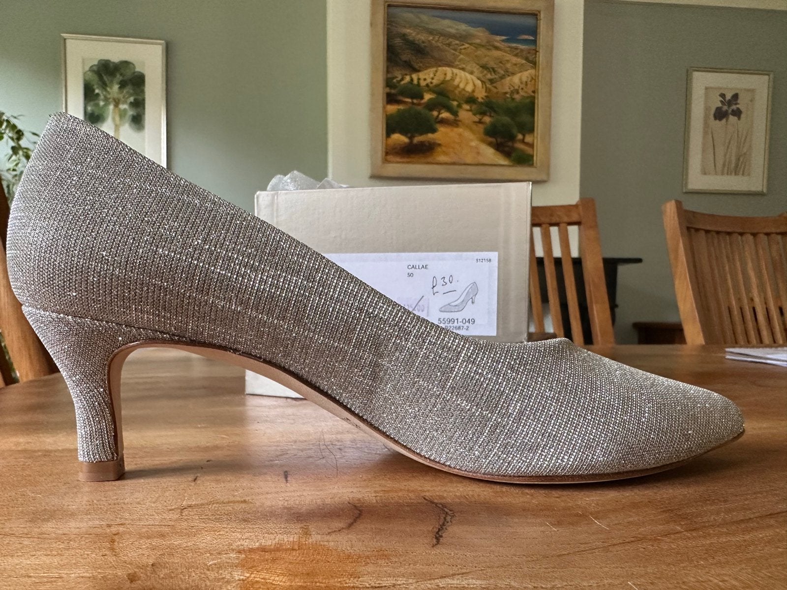 Peter Kaiser Pumps - Sand Shimmer - Maat 38, Kleding | Dames, Schoenen, Ophalen, Zo goed als nieuw, Beige, Pumps