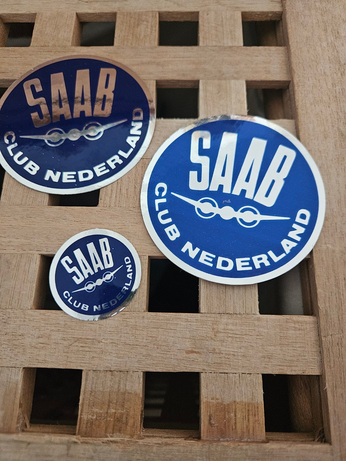 Saab club Nederland stickers, Ophalen of Verzenden