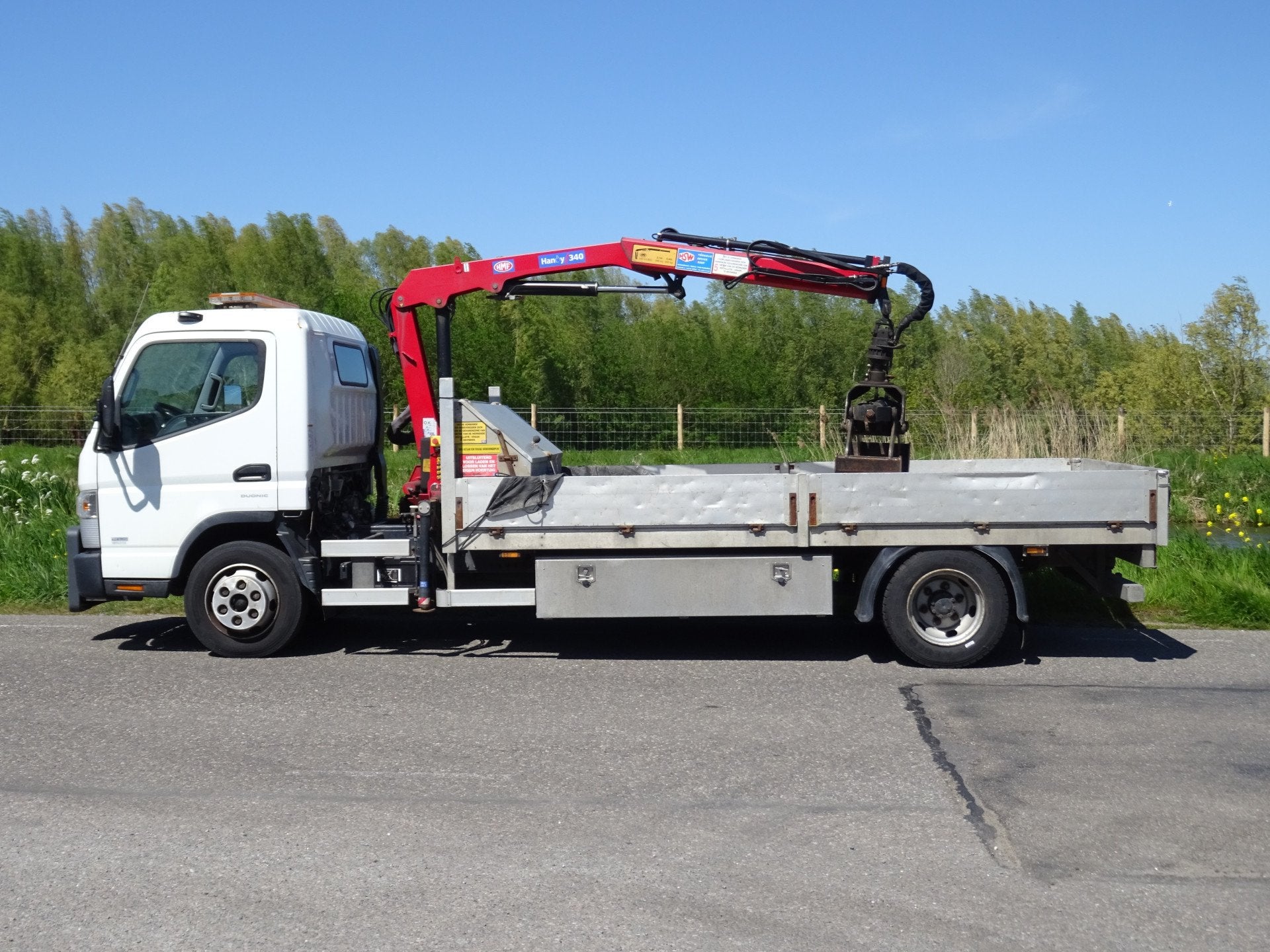 Mitsubishi Canter Fuso * LAADKRAAN handy 340 * EX GEMEENTE *, 3795 kg, Stof, Gebruikt, Euro 6