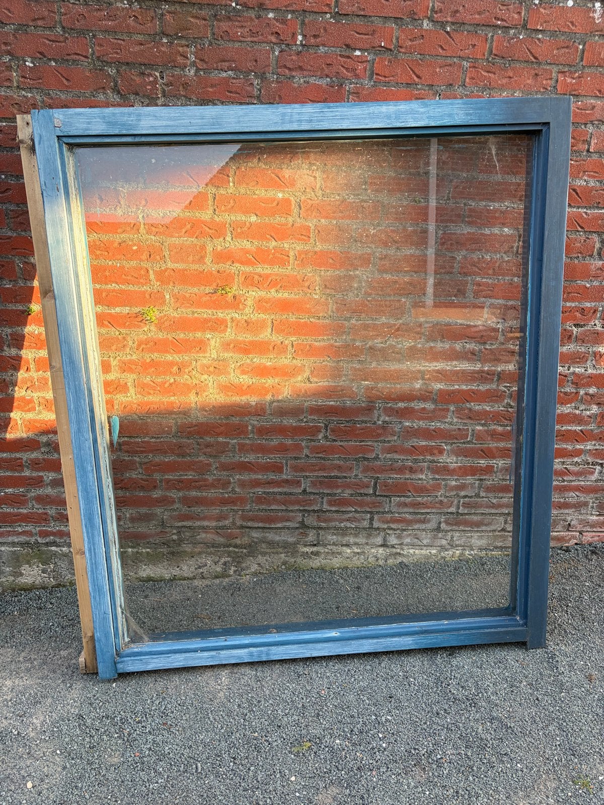HardHouten kozijn met glas, Gebruikt, Raamkozijn, 150 tot 225 cm, Inclusief glas