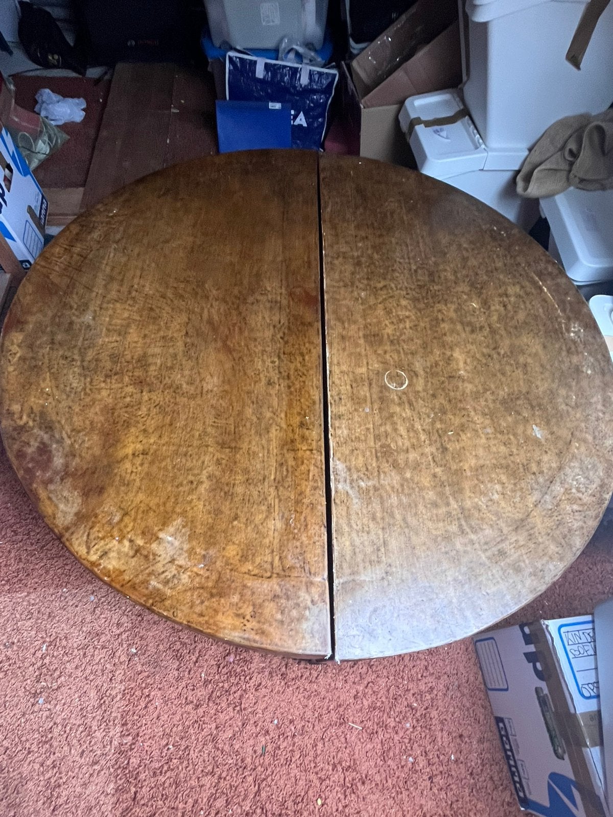 Ronde salontafel. Chinees Antiek. In 2 delen TEAB, Huis en Inrichting, Tafels | Salontafels, Ophalen, Rond, 100 tot 150 cm