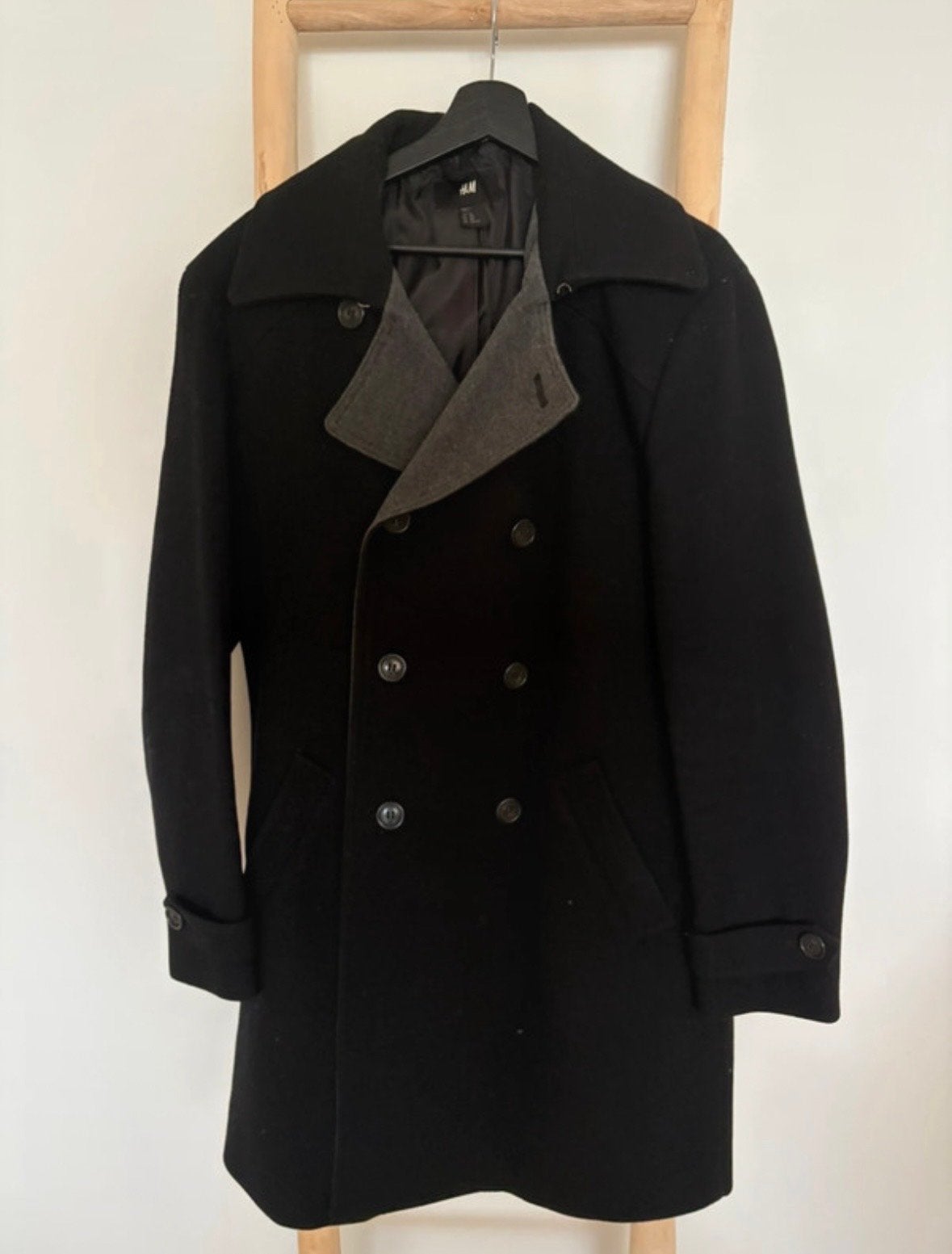 Nette zwarte winterjas H&M Trendcoat XL/54, Ophalen of Verzenden, Zo goed als nieuw, Maat 56/58 (XL), Zwart