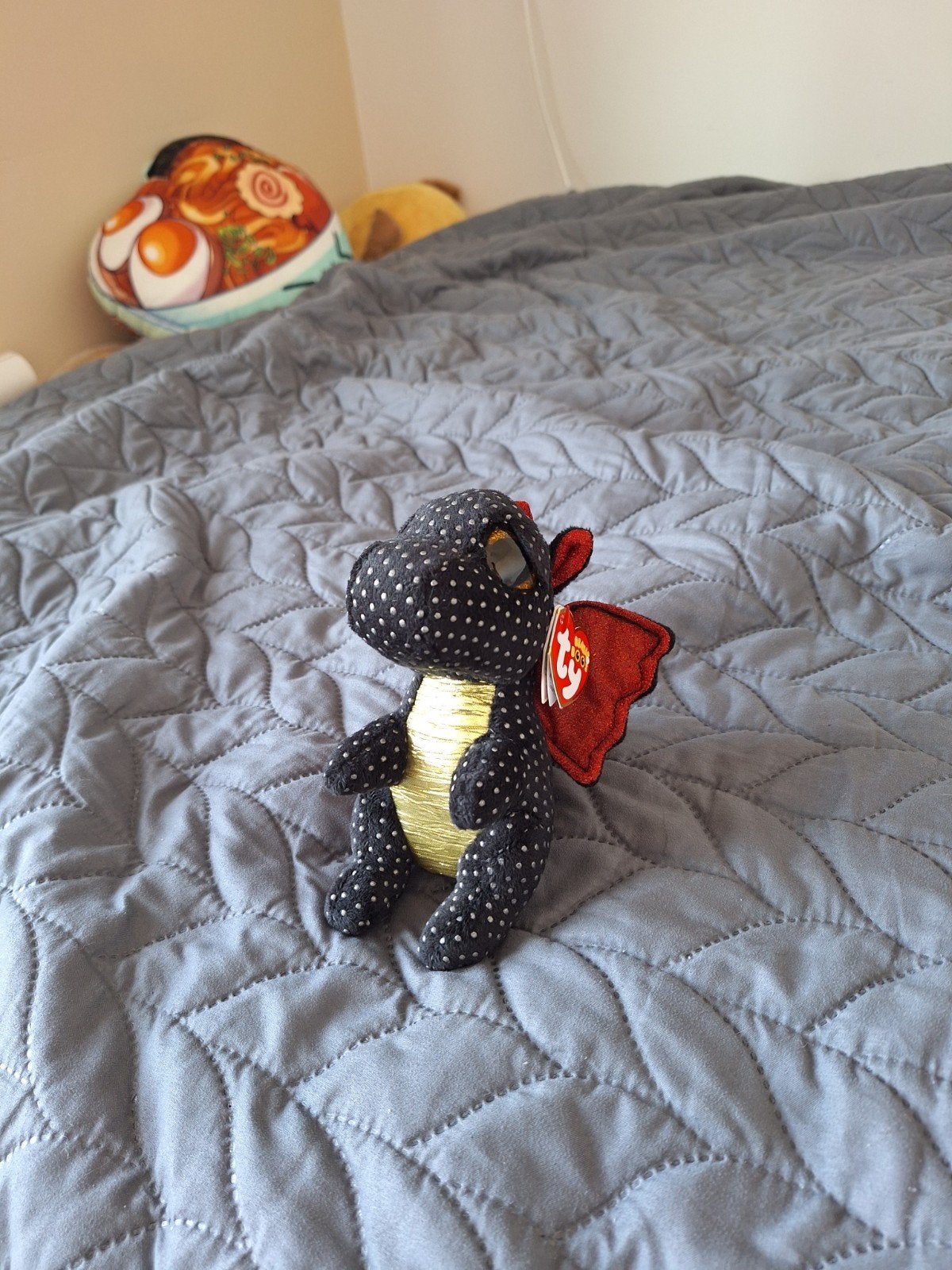 Nieuwe Ty Beanie Boo's Draak Pluche Knuffel, Overige karakters, Overige typen, Nieuw, Zwart