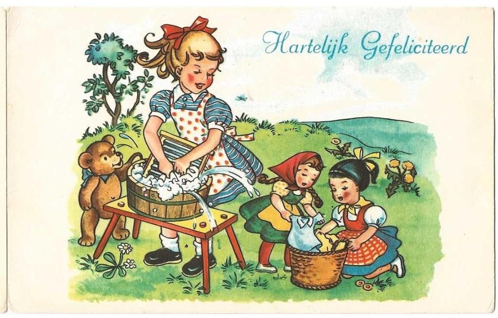 Par-579     Fantasie kaart -Met P., Verzamelen, Verzenden, 1920 tot 1940, Ongelopen, Overige thema's