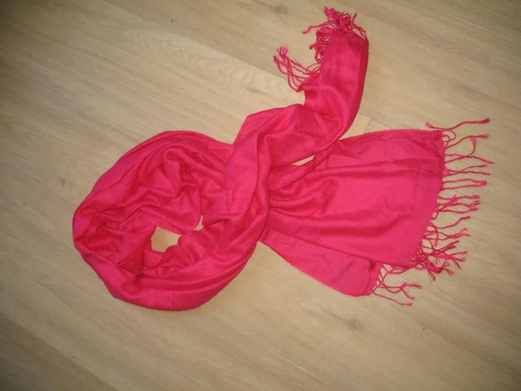 Pashmina Sjaal Roze, Ophalen of Verzenden, Gedragen, Maat 46/48 (XL) of groter, Sjaal