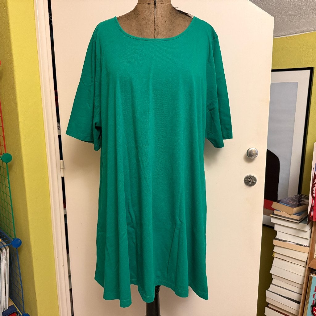 Yoek A-lijn tuniek groen katoen Mt 54-56, Kleding | Dames, Yoek, Verzenden, Maat 46/48 (XL) of groter, Zo goed als nieuw