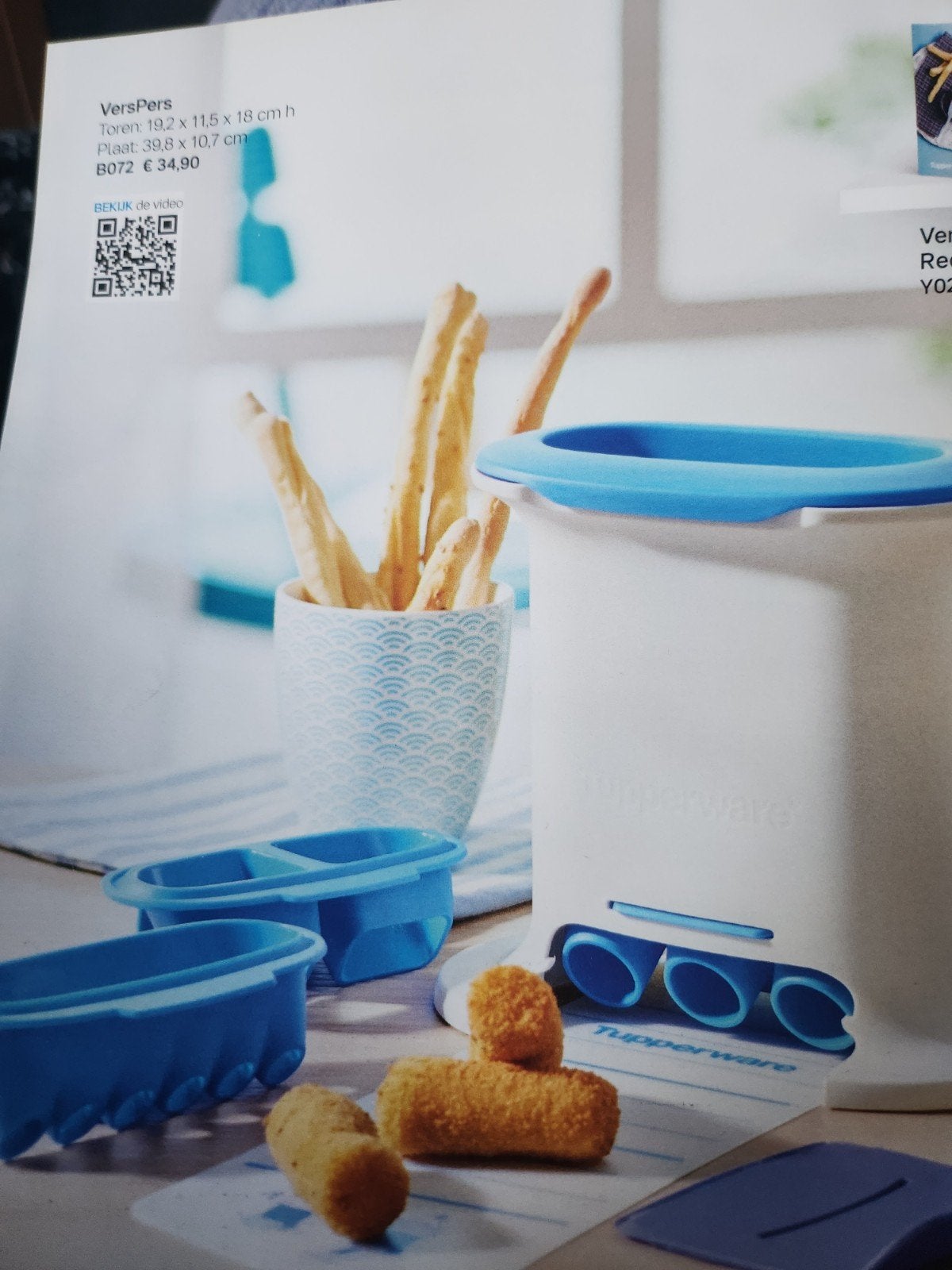 Rode Tupperware VersPers voor hapjes en kroketten, Wit, Overige typen, Nieuw, Ophalen of Verzenden