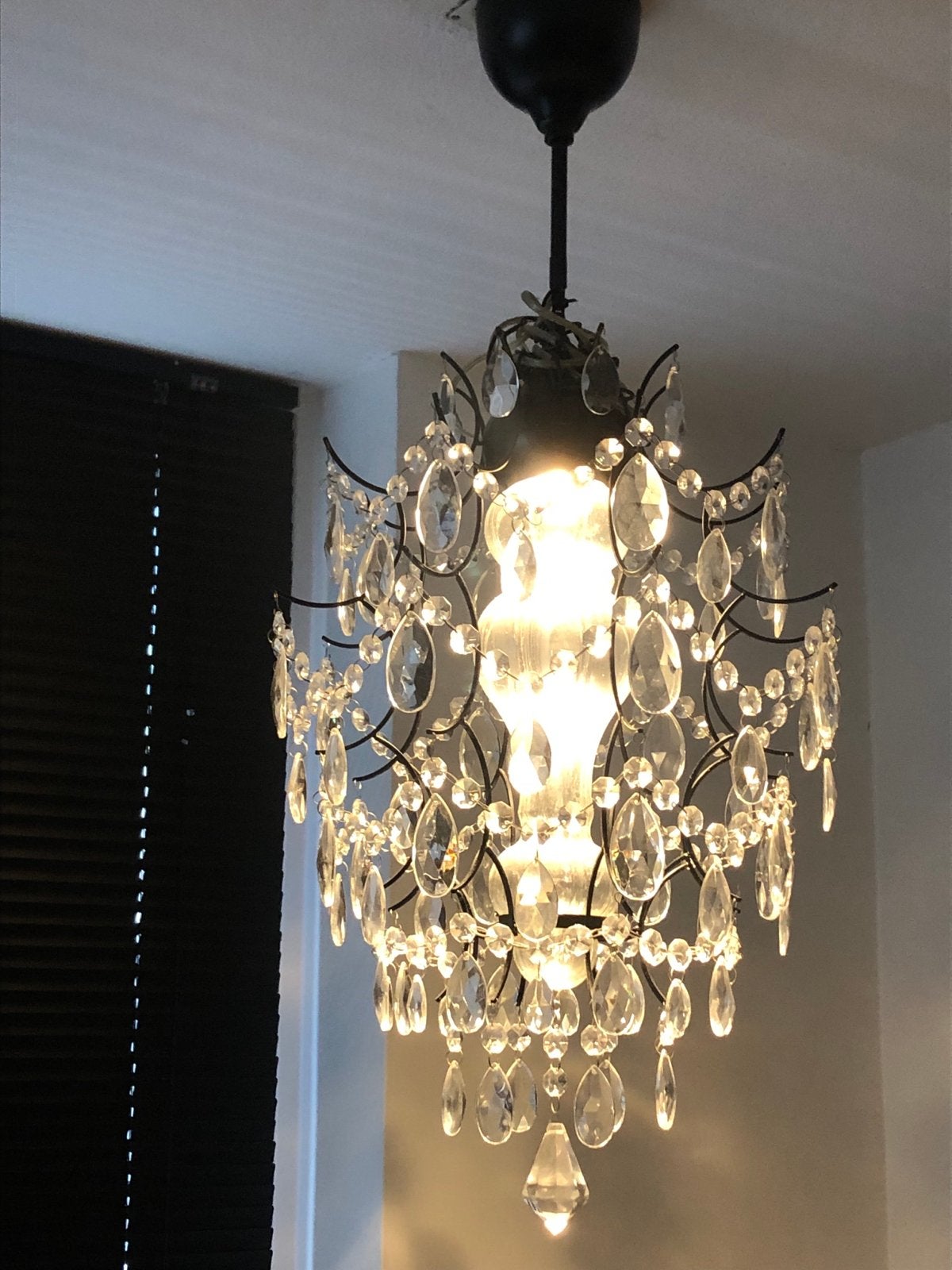 Elegante kroonluchter, Huis en Inrichting, Ophalen, Zo goed als nieuw, Glas