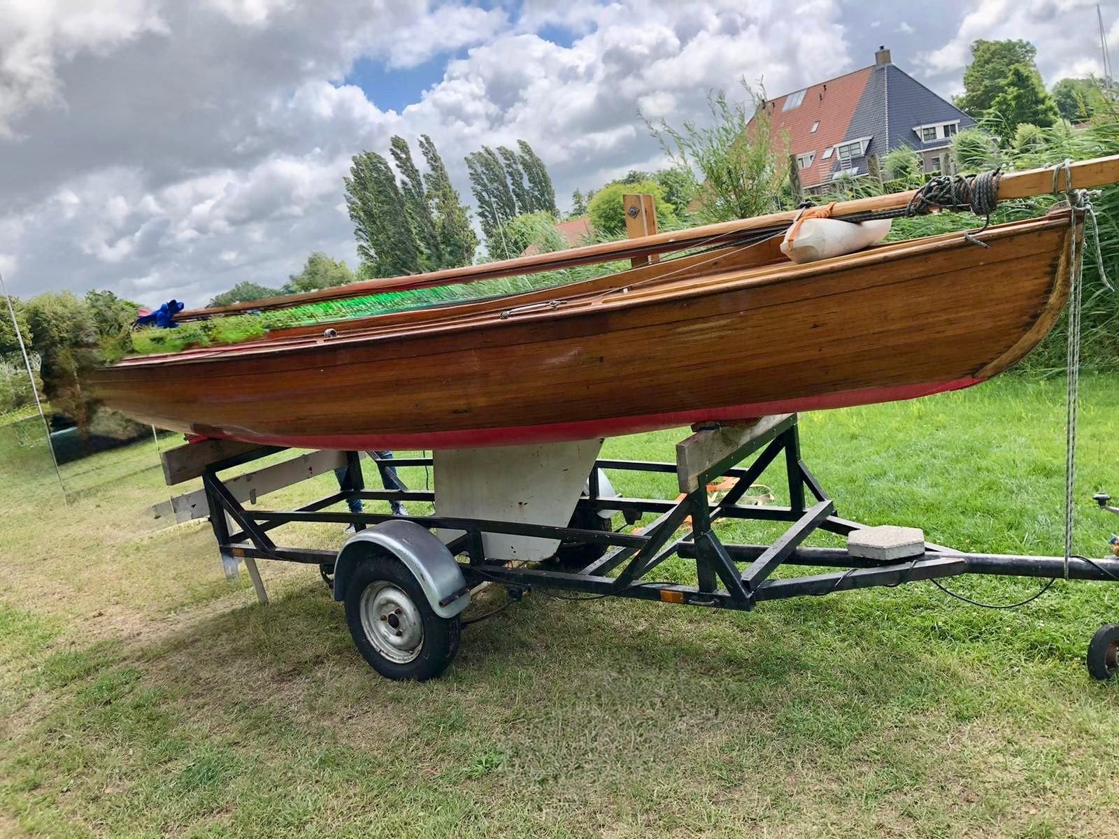 Handgebouwde Zeilboot incl. Trailer & Talamex 30 BB-motor, Overige merken, Gebruikt, Ophalen of Verzenden, Traditionele zeilboot
