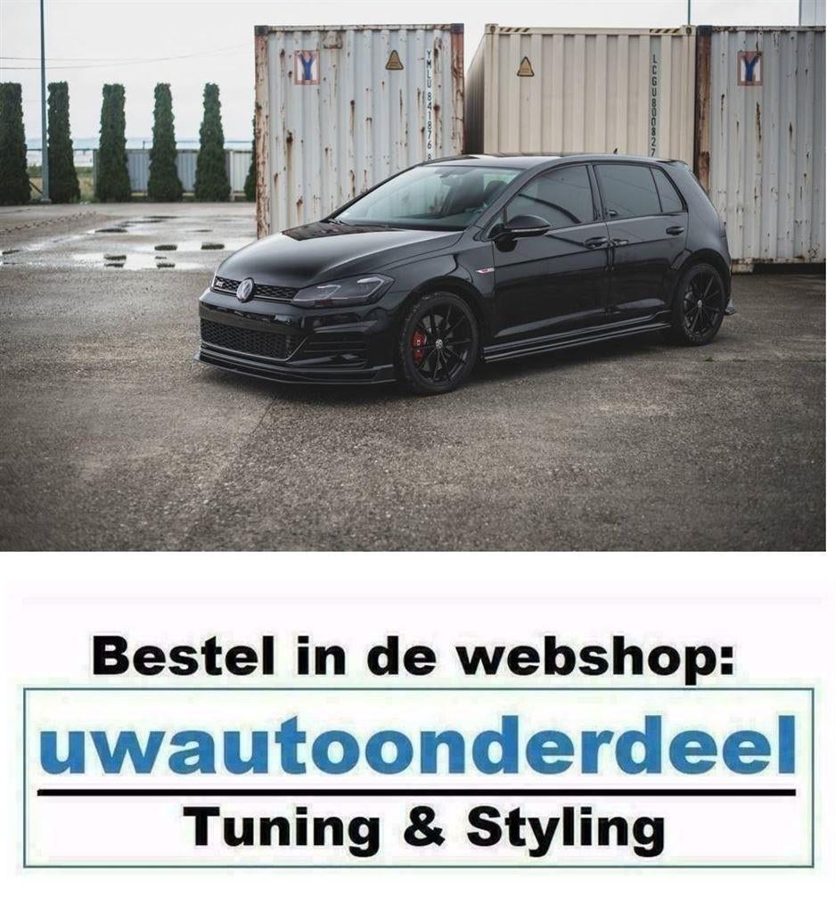 Maxton Spoiler Lip Splitter Geschikt Voor Vw Golf 7 GTI TCR, Auto diversen, Tuning en Styling, Verzenden