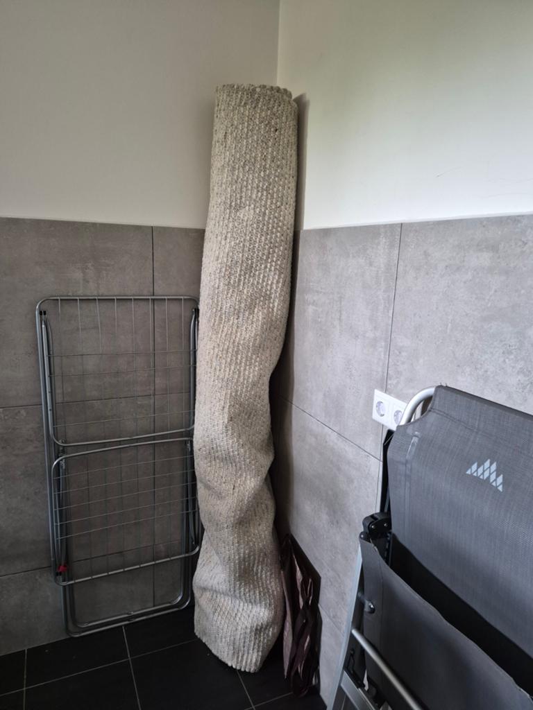 Hoogpolig wollen vloerkleed 200x300cm T.e.a.b., Ophalen, Gebruikt, 200 cm of meer, Grijs