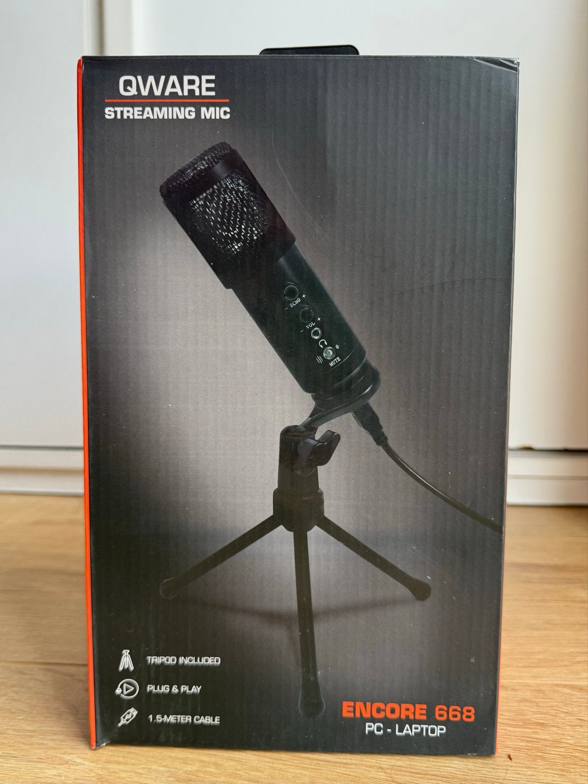 QWARE Streaming Microfoon Encore 668 Zwart (GMI-668), Ophalen, Nieuw, Studiomicrofoon