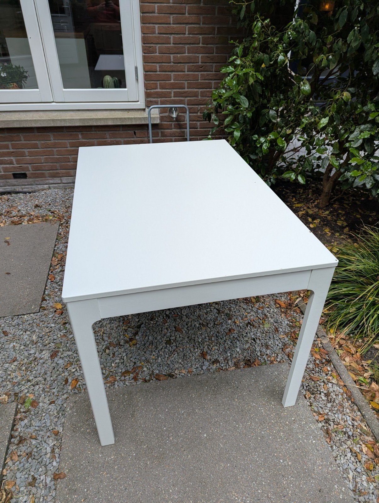 IKEA Ekedalen uitschuifbare eettafel wit 80x120/180 cm, Huis en Inrichting, Tafels | Eettafels, Ophalen, Gebruikt, 50 tot 100 cm