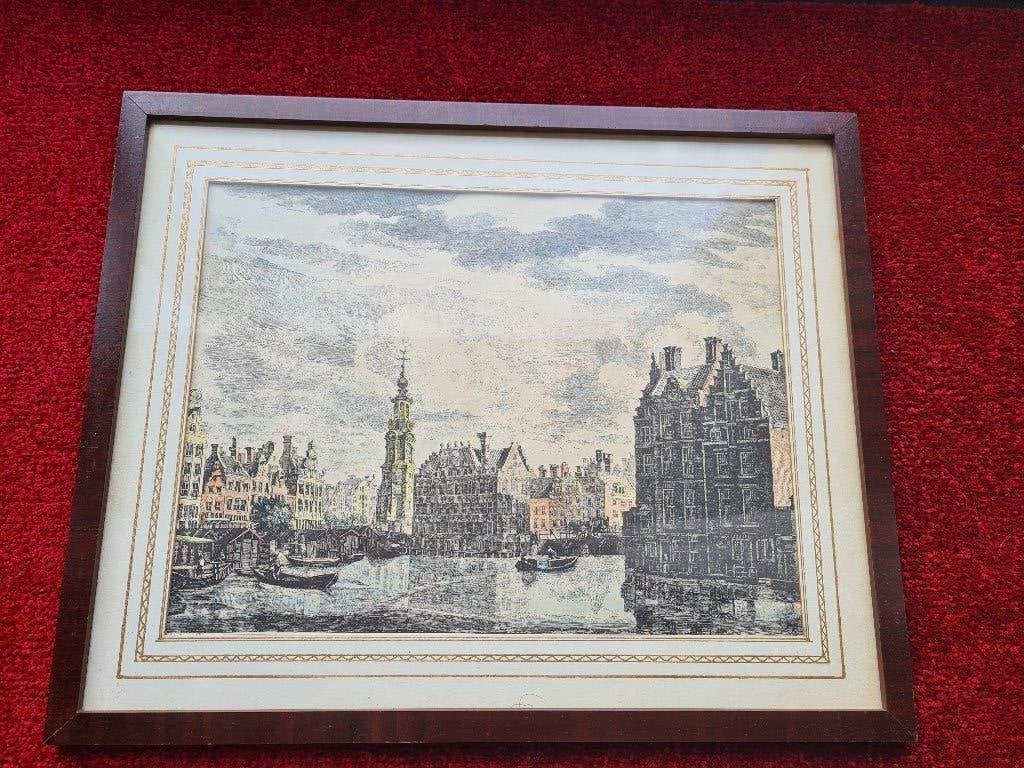Prent Amstel - Amsterdam, Ophalen of Verzenden, Voor 1940, Gebruikt, Overige onderwerpen