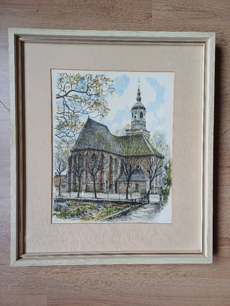 schilderij, Antiek en Kunst, Kunst | Schilderijen | Klassiek, Ophalen, Realistisch, Origineel werk, Aquarel