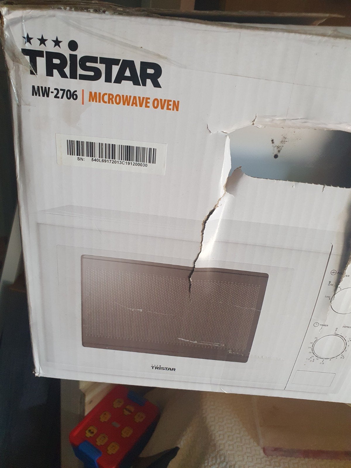 Tristar MW-2706 Magnetron 20L met ontdooifunctie, Nieuw, Ophalen of Verzenden, Magnetron, Draaiplateau