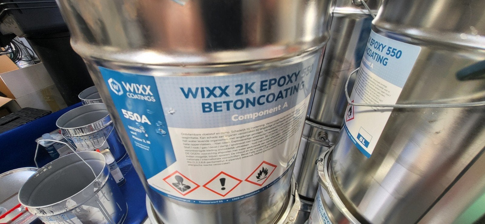 wixx 2k epoxy 550 betonwerk met verharder, Ophalen, Nieuw, Grijs