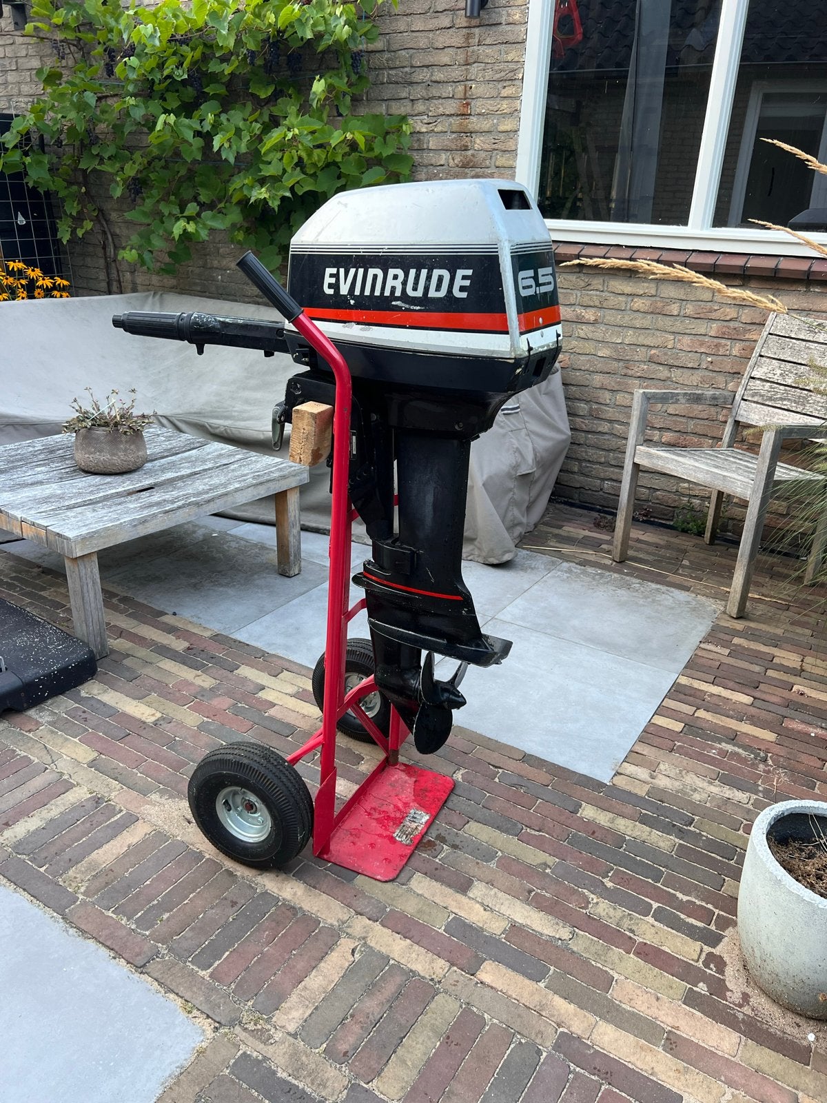 Evinrude 6,5 pk 2-takt buitenboordmotor kortstaart, Watersport en Boten, Ophalen, Gebruikt, Motor en Techniek