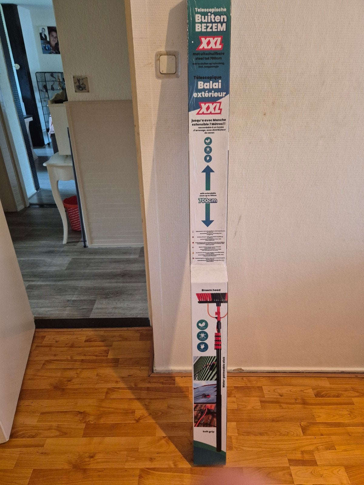 Telescopische Buitenbezem XXL - 700cm uitschuifbaar, Ophalen of Verzenden, Nieuw