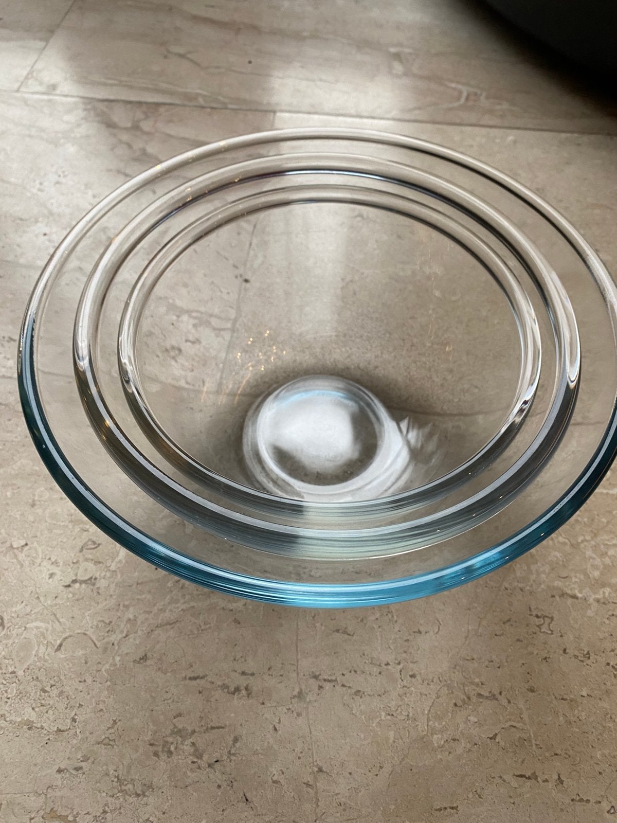 3 grote pyrex schalen, Schaal, Rond, Ophalen of Verzenden, Glas