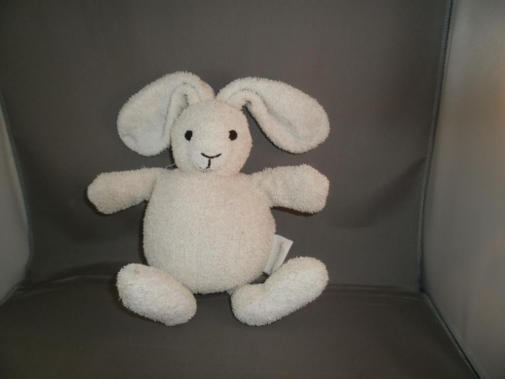 funny bunny crème badstof konijn 37 cm totaal geborduurde, Kinderen en Baby's, Overige merken, Overige karakters, Konijn, Ophalen of Verzenden