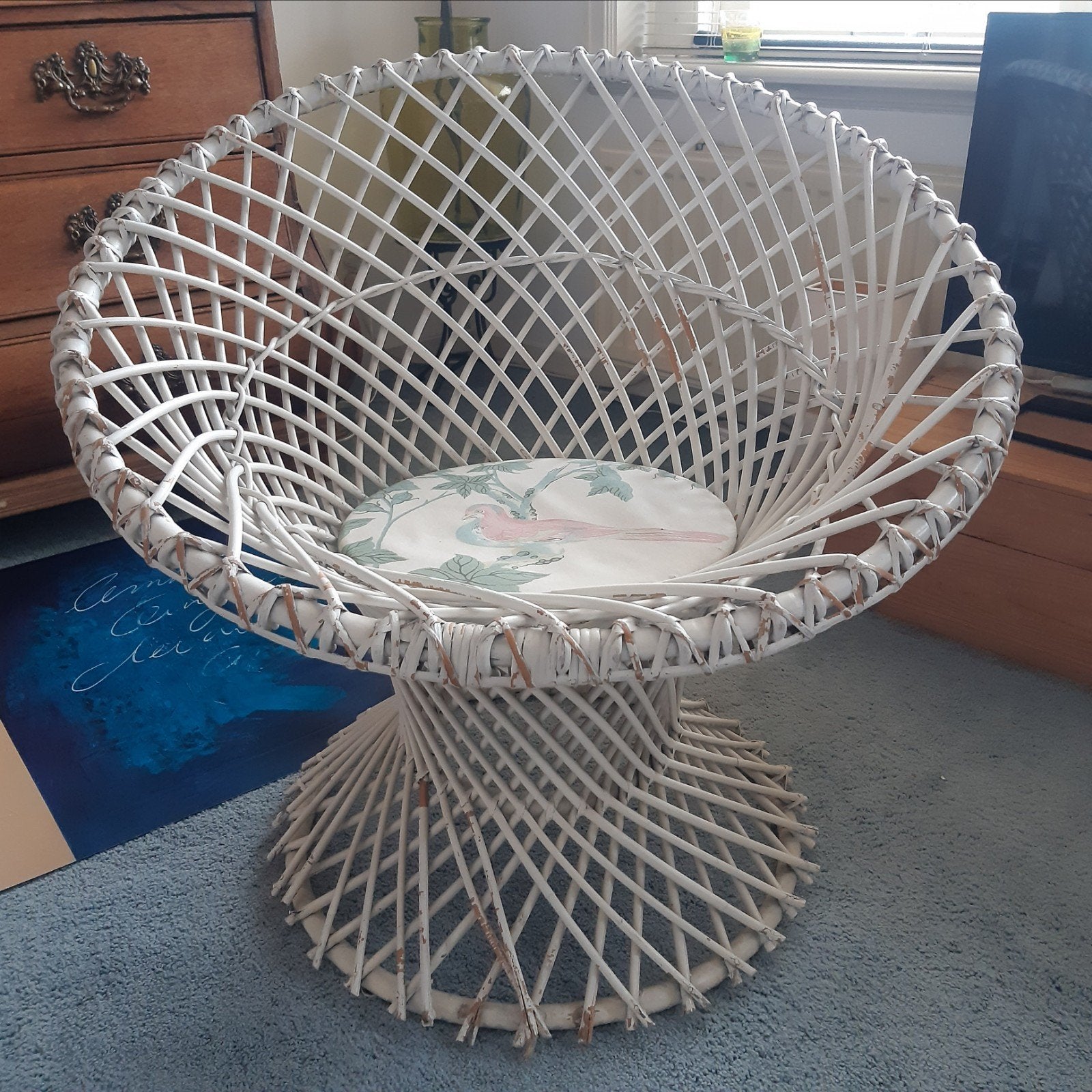 Rotan fauteuil rond, Ophalen, Rotan