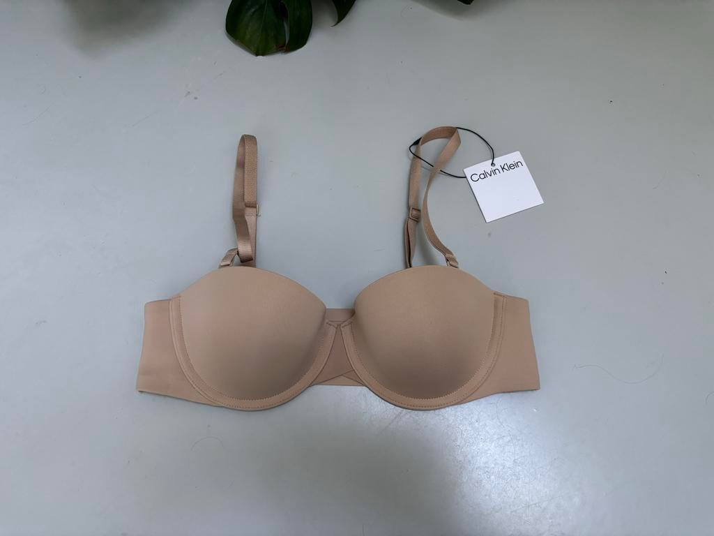Calvin Klein strapless bh maat 70B nieuw, Ophalen of Verzenden, Beige, BH