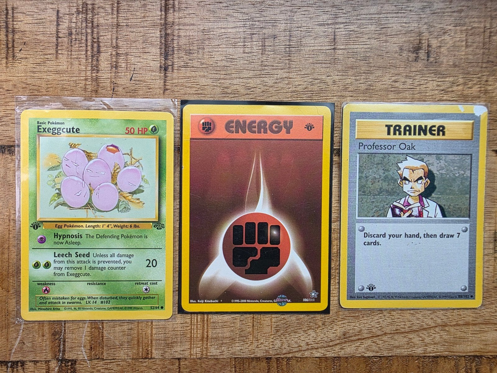 WOTC Pokémon 1st Editions Exeggcute Trainer Professor Oak, Verzenden