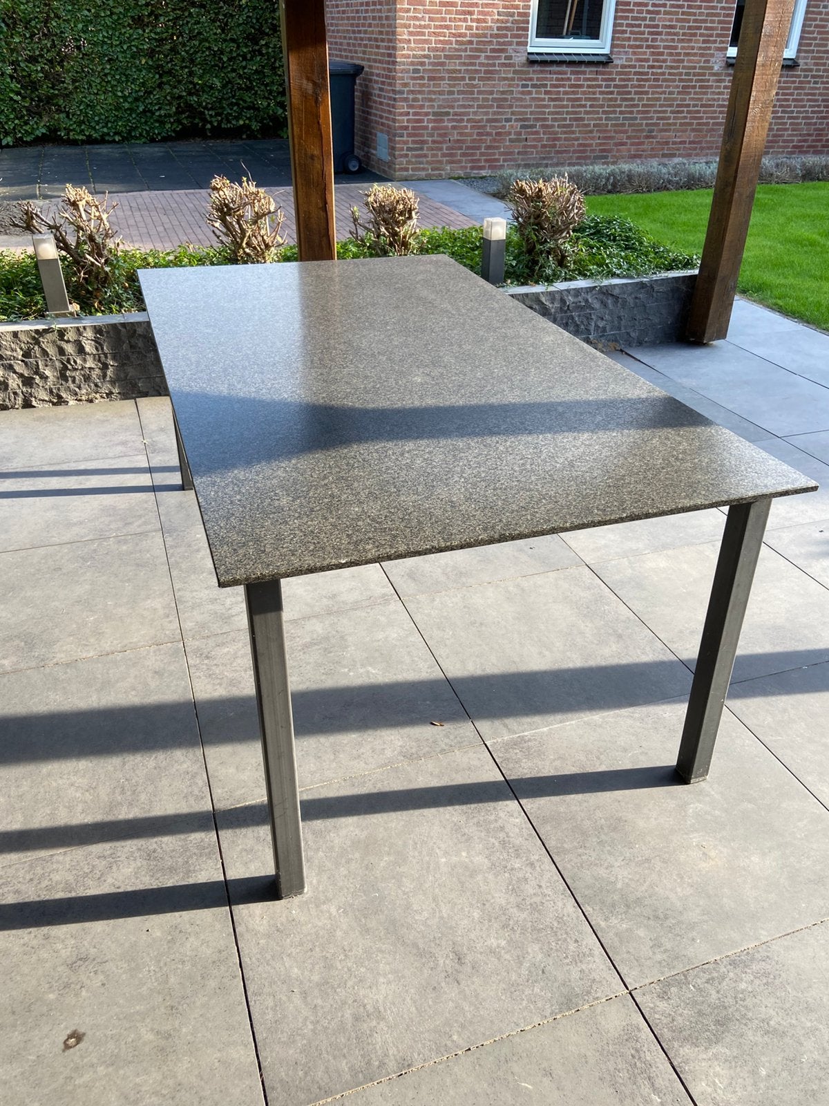 Zware buitentafel, Ophalen, Gebruikt, Rechthoekig, Hout