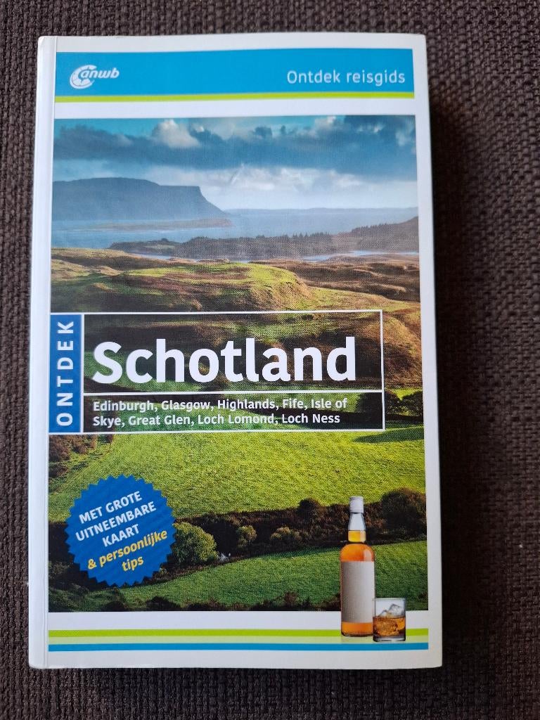 ANWB ontdek reisgids Schotland + kaart, Gelezen, Europa, Ophalen of Verzenden, Reisgids of -boek