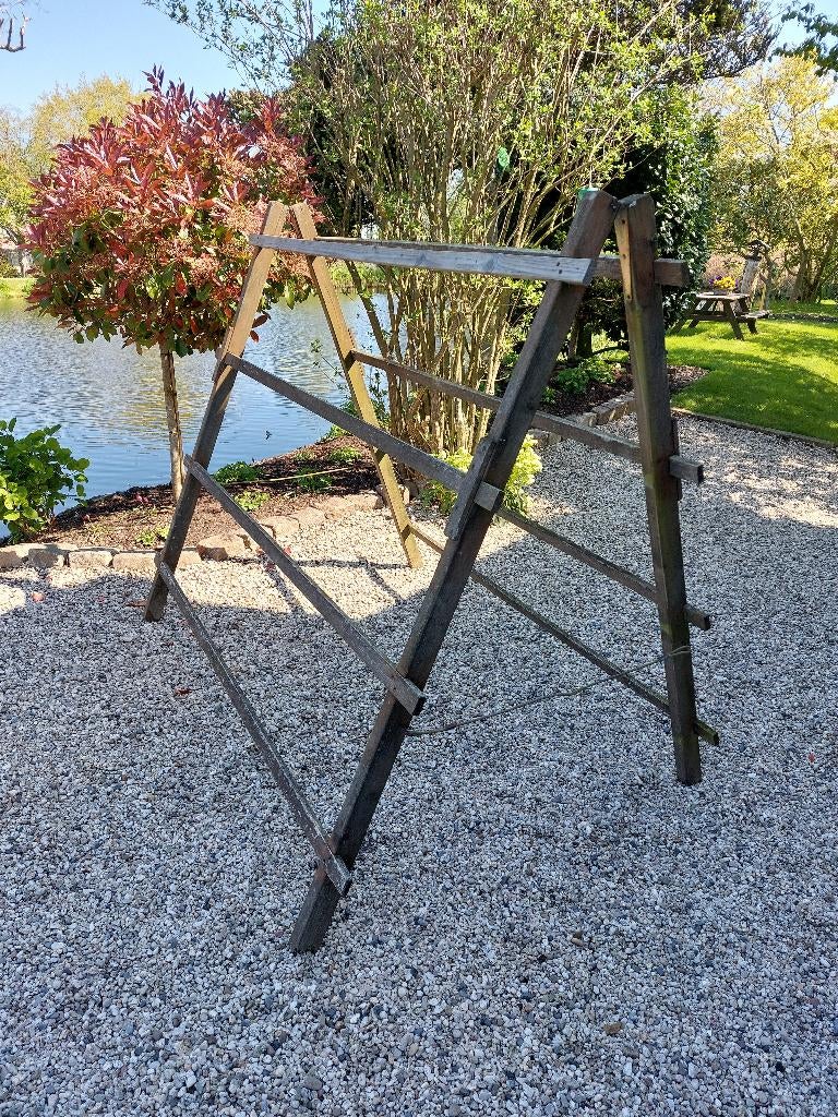 Ouderwets houten droogrek, Tuin en Terras, Droogmolens en Wasrekken, Ophalen, Gebruikt, Wasrek