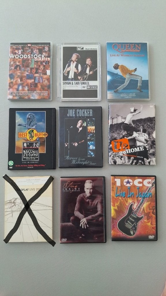 DVD pakket 8x iconische Pop/Rock live concerten, Alle leeftijden, Ophalen of Verzenden, Gebruikt, Concert