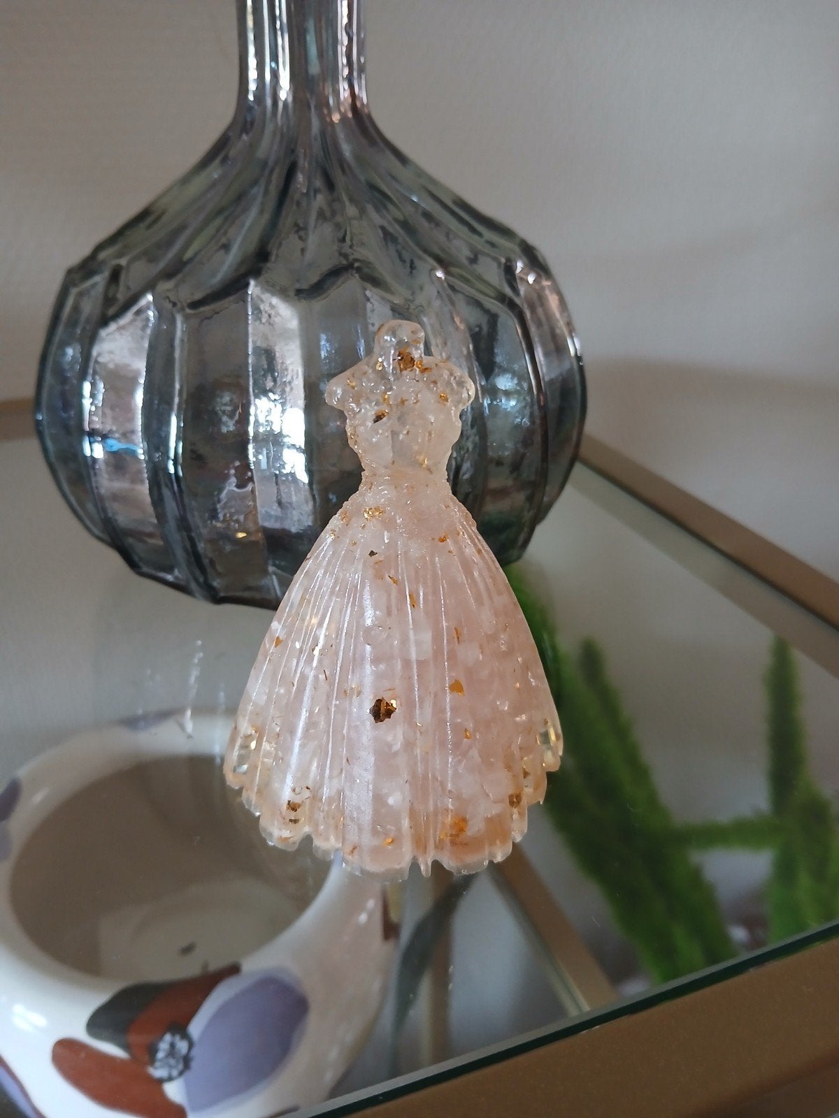 rozenkwarts stenen met epoxy jurk, Ophalen of Verzenden