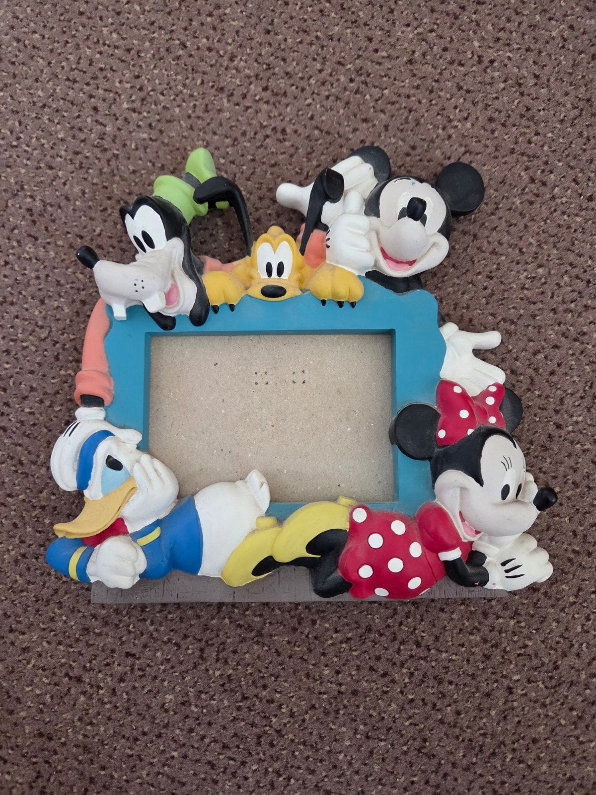Disney Fotolijst Mickey, Minnie, Donald, Goofy, Pluto, Kunststof, Gebruikt, Ophalen of Verzenden, Fotolijst