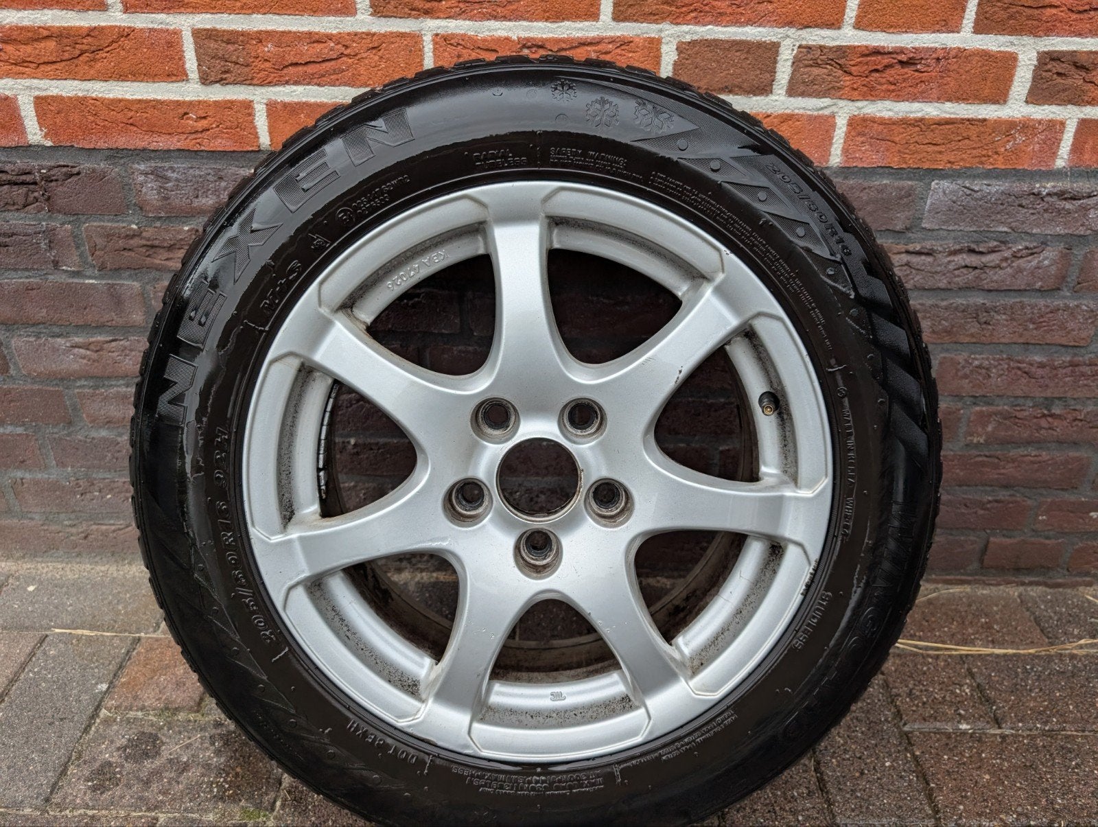 4 lichtmetalen velgen met banden 205/60 R16, Auto-onderdelen, Ophalen, Gebruikt