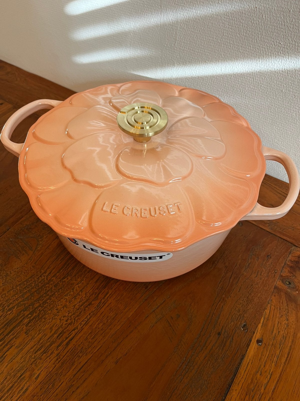 Le Creuset Gietijzeren Bloesem Braadpan 26 cm – Pêche, Geschikt voor inductie, Nieuw, Le Creuset, Ophalen of Verzenden