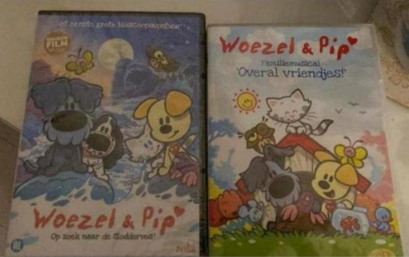 Woezel & Pip DVD's: Op zoek naar de Sloddervos! & Overal vri, Gebruikt, Animatie, Alle leeftijden, Film