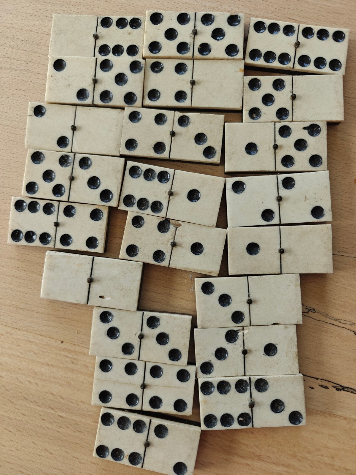 Antieke dominostenen - NIET compleet spel, Antiek en Kunst, Ophalen of Verzenden