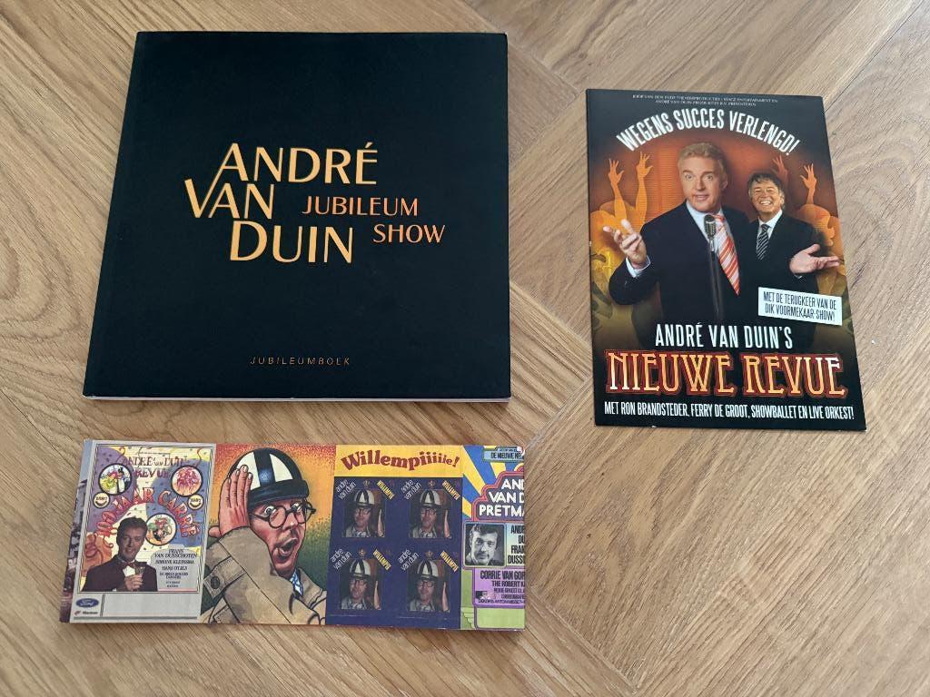André van Duin jubileumboek + flyer 2004/2008, Verzenden, Zo goed als nieuw, Boek, Tijdschrift of Artikel